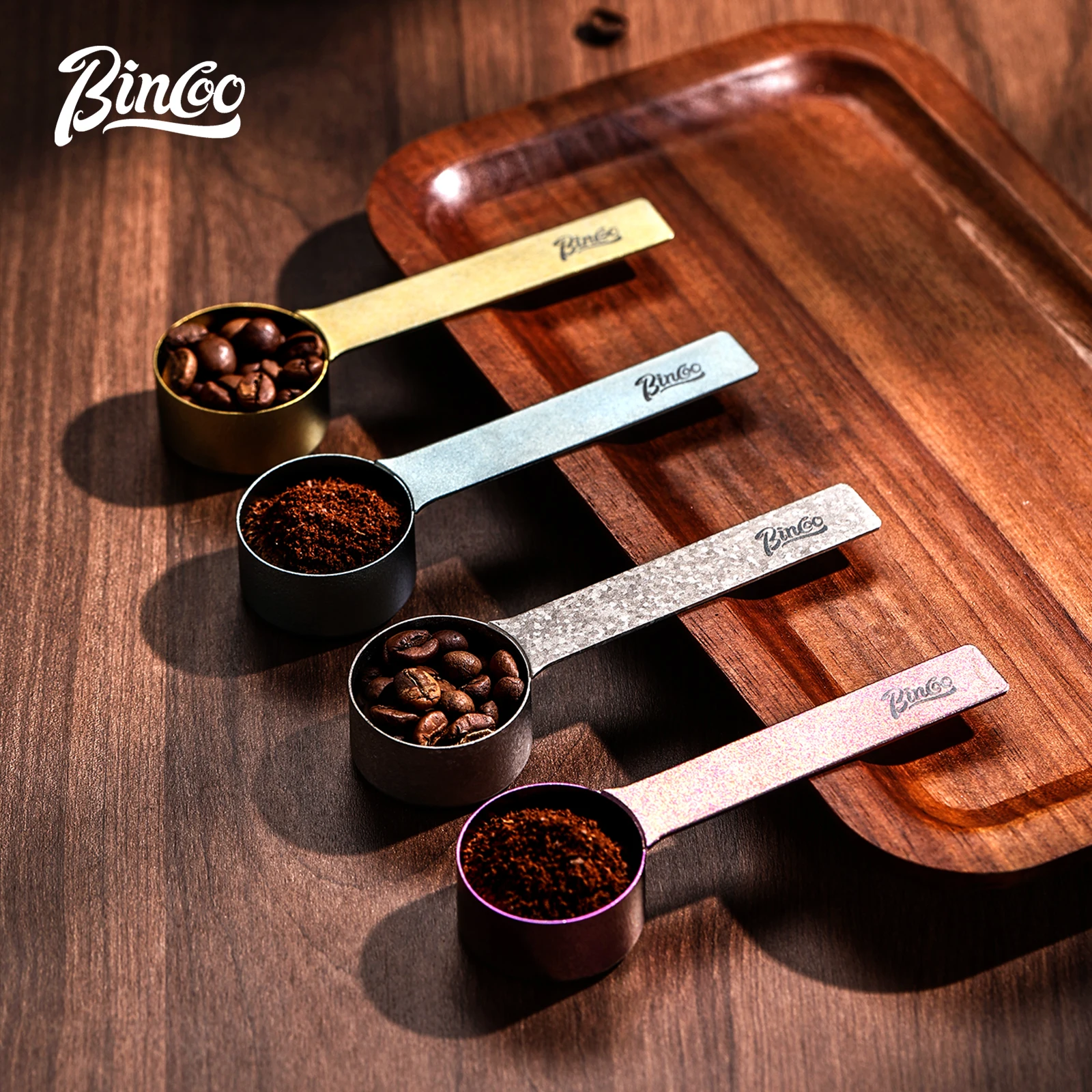 Cuchara Medidora de Granos de Café de Titanio Premium Bincoo, con Escala en Gramos para Café Molido, Accesorio para Repostería, Herramienta para Baristas Caseros