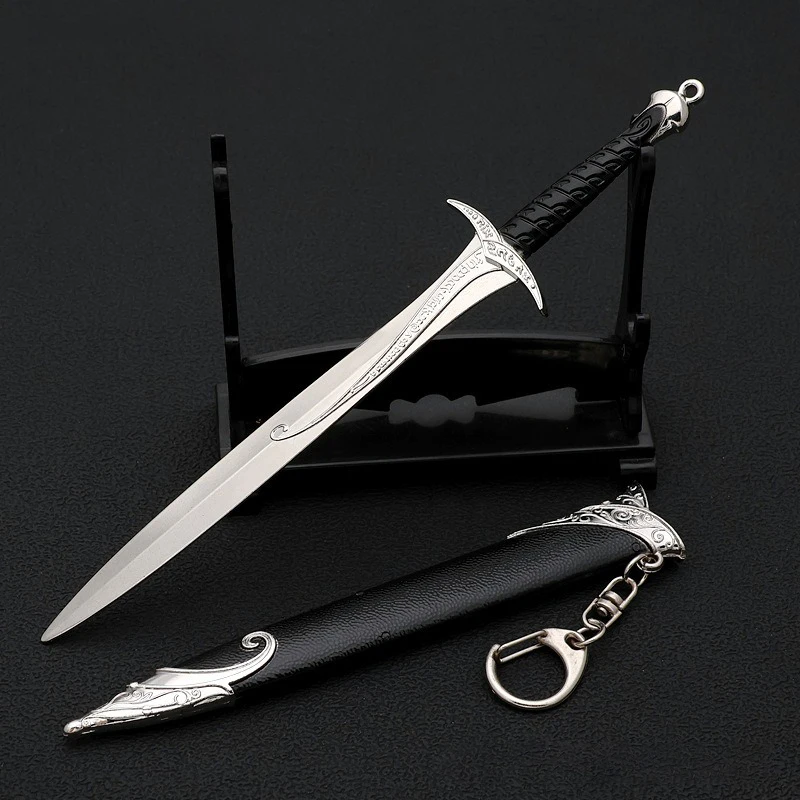 [The Hobbit] Peripheral Sword Model Toy, Miniature [Sting], Metal Blade, Not Sharp, 18 CM (7.08 Inch), Collection, Gift Giving