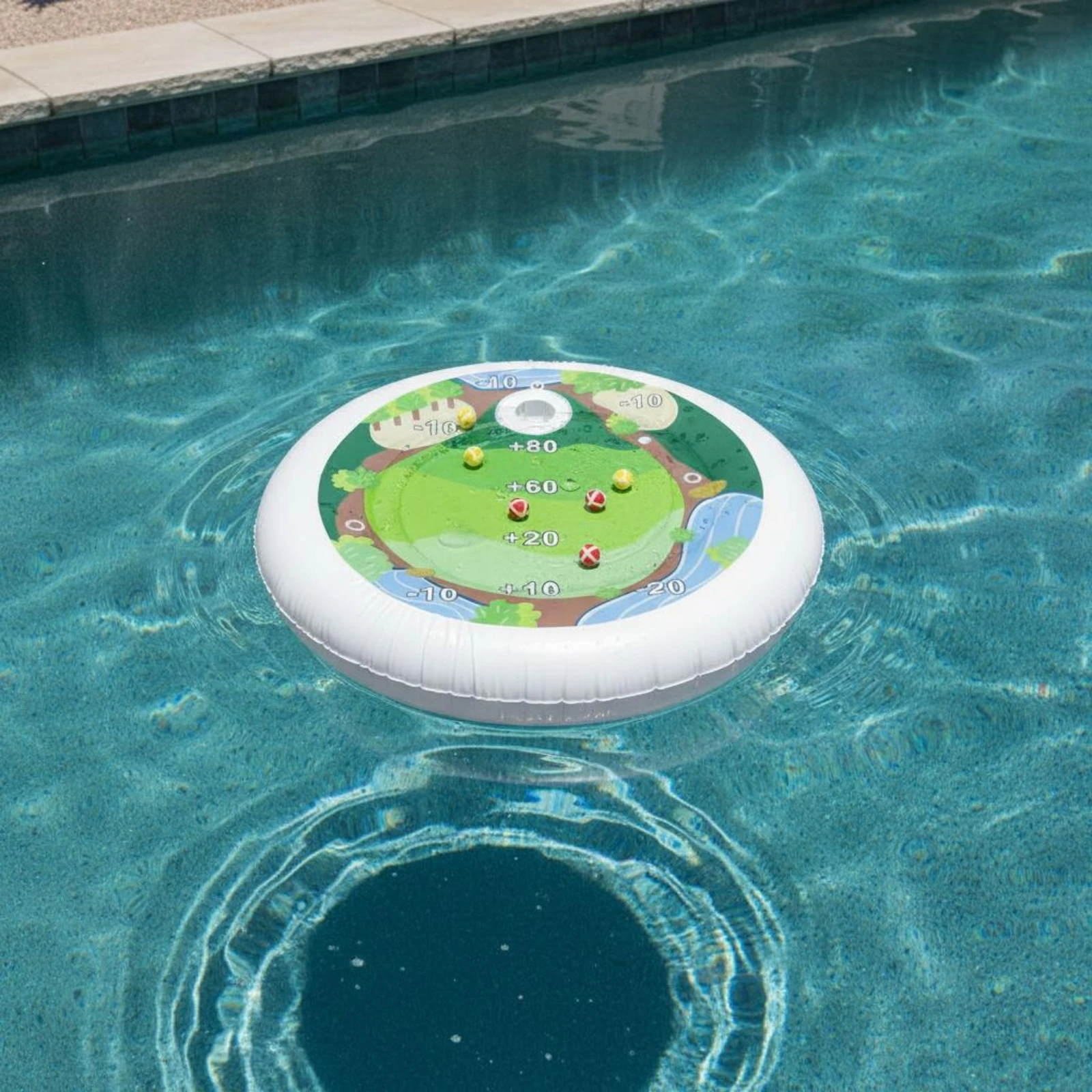 Inflatable Golf Game Easy to Play Pool Golf Toy Water Chipping Green Score Area Beginner Friendly for Beginners, Backyard
