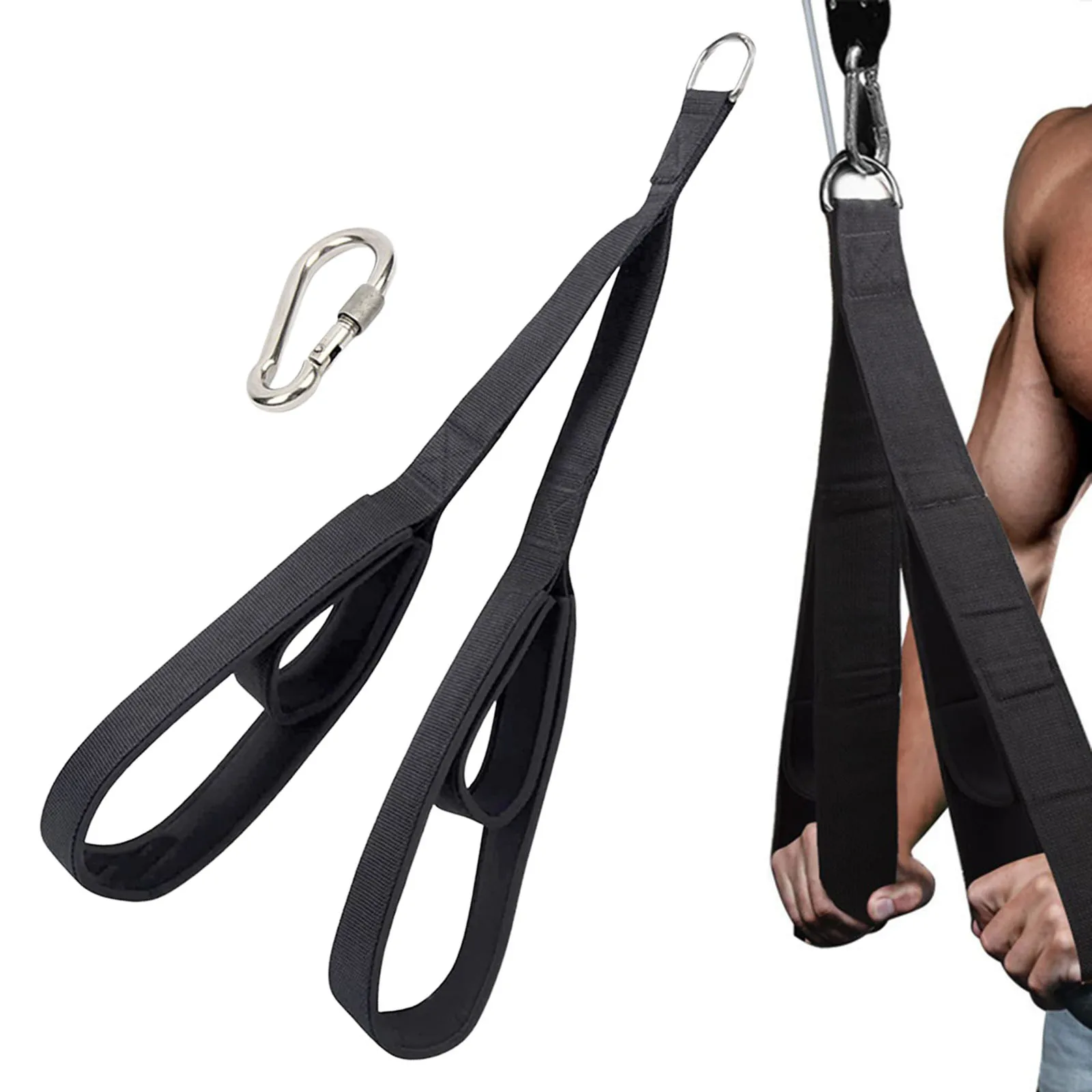 Tricep Strap Pulley System Workout Ab Crunch Strap for Gym Pull Machine Bodybuilding Pull Down Strap Gym Accessories Gym Rope