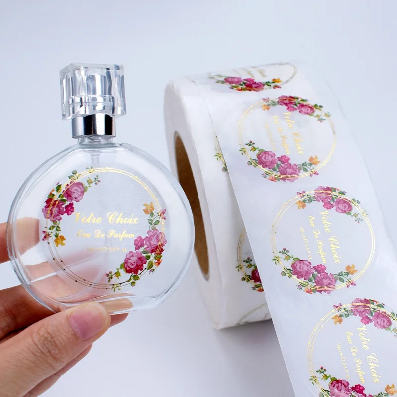 20 0 pieces. custom. custom printing private design self adhesive waterproof vinyl fragrance perfume bottle sticker label gl