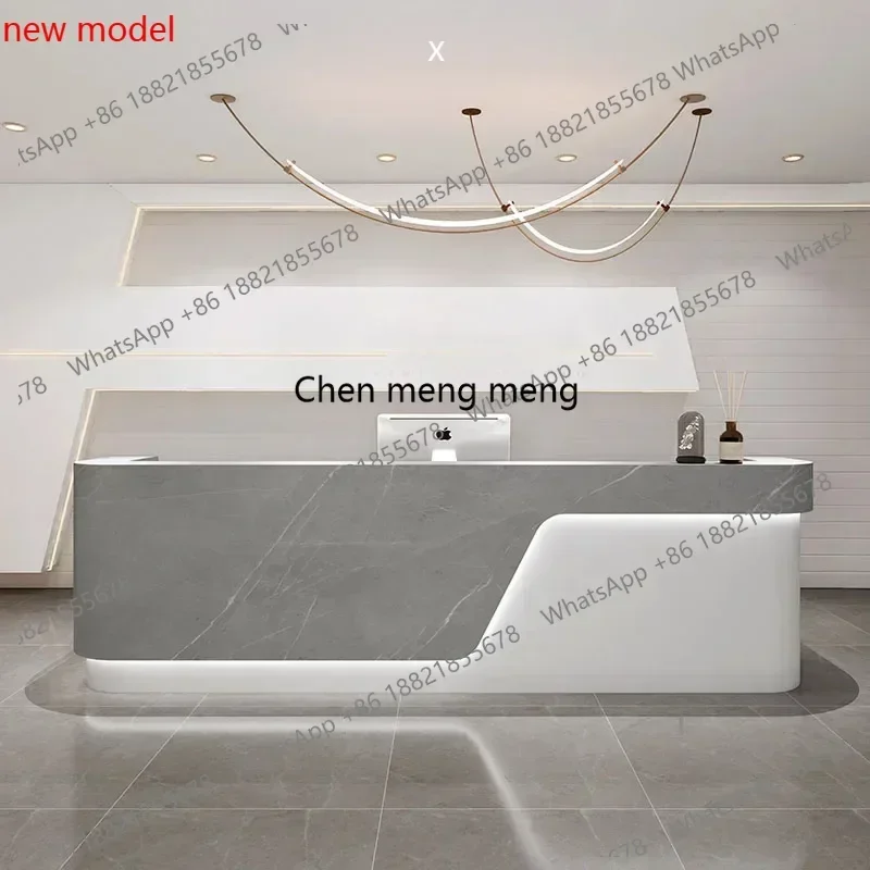 N138European Pulpit Front Desk Restaurant Tables White Retail Pulpitos Hair Salon Counter Reception Minimalist Unique Furniture