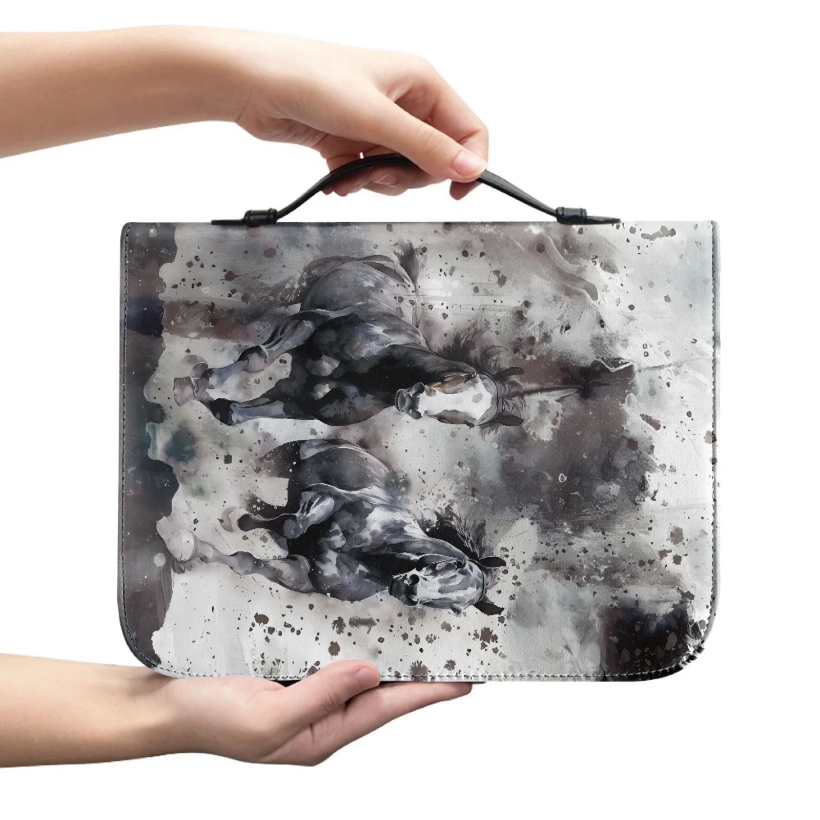 PENSTROLL Ink Splashes 2026 Collection Protective Bible Cover for Men PU Leather Bible Holder
