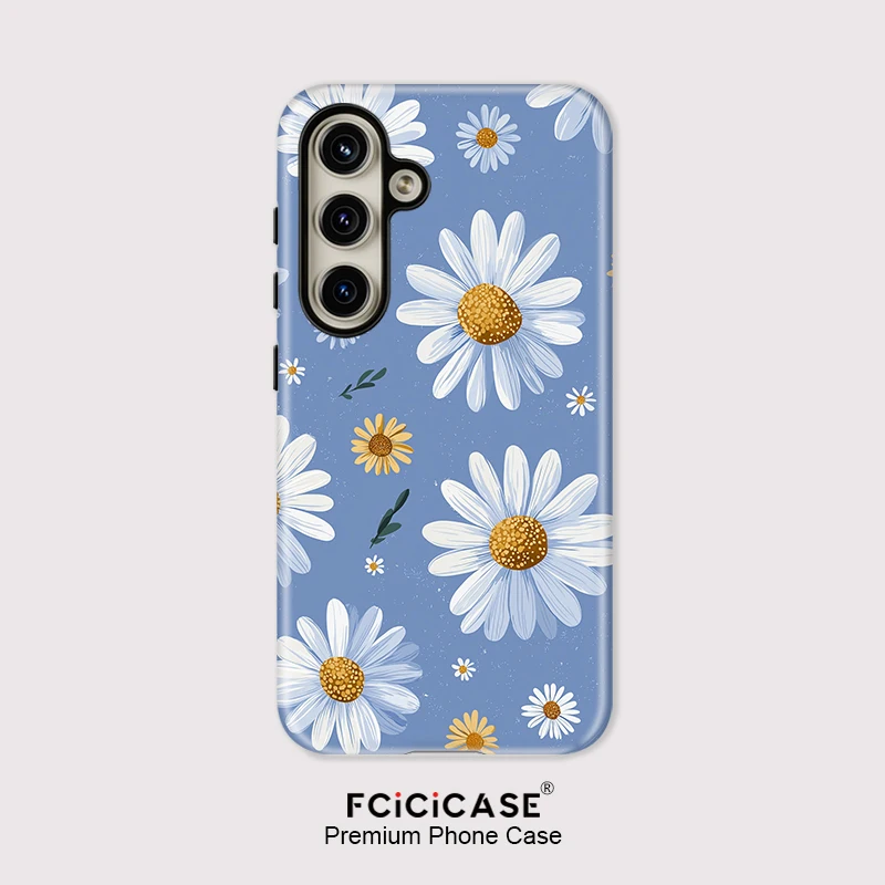 Fcicicase ديزي زهرة قضية الهاتف لسامسونج غالاكسي A26 A16 A36 A56 A 56 5G لينة للصدمات ماتي سيليكون الاكريليك غطاء الكمبيوتر