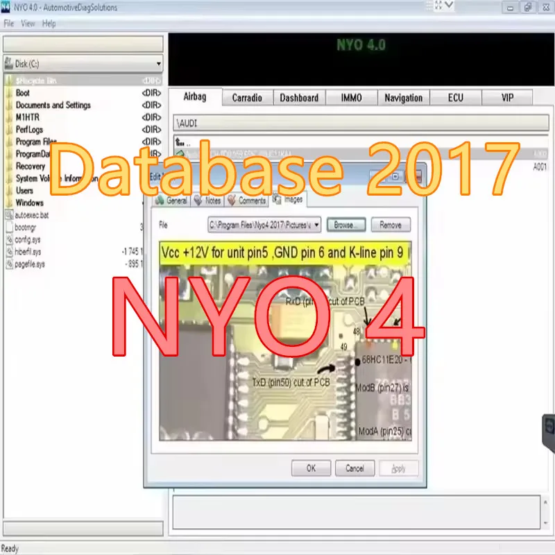 

NYO 4 полная база данных 2017 подушка безопасности + панель приборов + радио +IMMO + навигация программное обеспечение для ремонта автоData Windows XP/7/8/10 диагностический инструмент