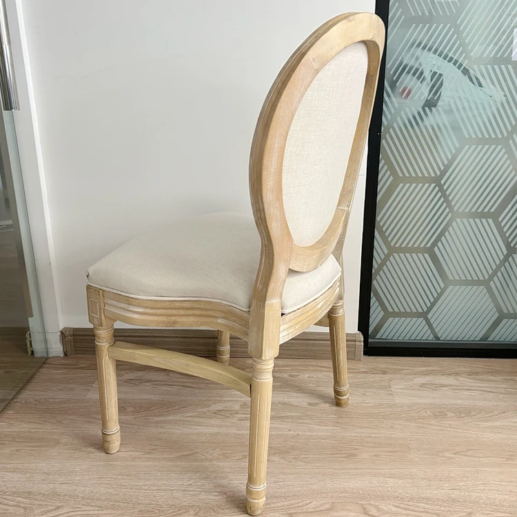 Vintage cane back rubber/oak/birch wood rattan back louis chair wood white round back louis chair