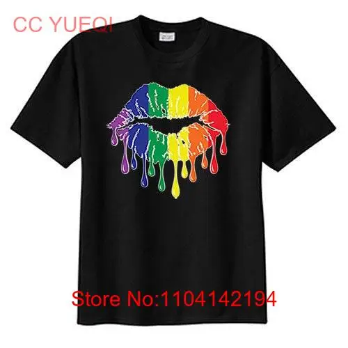 Rainbow Pride Lips New T Shirt S M L XL 2X 3X 4X 5X Plus Sizes s Events Rainbows Tolerance Love long or short sleeves