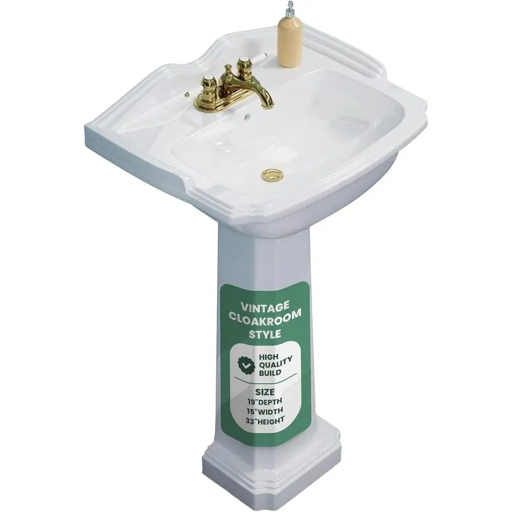 Small Pedestal Sink, RenovatSupply Cloakroom 19