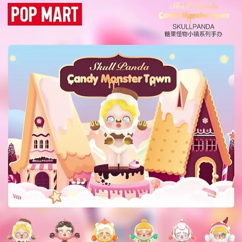

Pop Mart Skullpanda Candy Monster Town Blind Random Box Toys Kawaii Аниме Фигурка Caixa Caja Mystery Ornament Collection