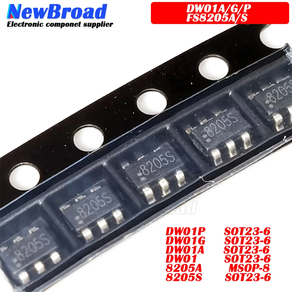 20PCS Original New DW01P DW01G DW01A DW01 SOT23-6 MSOP-8 Lithium battery protection IC