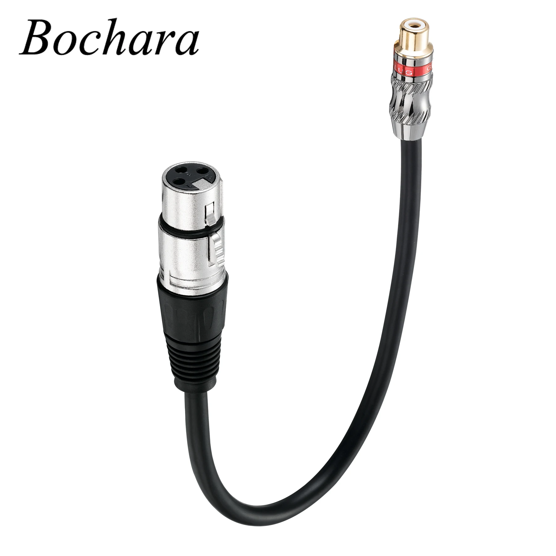 

Bochara 30cm RCA Female to XLR Female Converter Cable Foil+Shielded