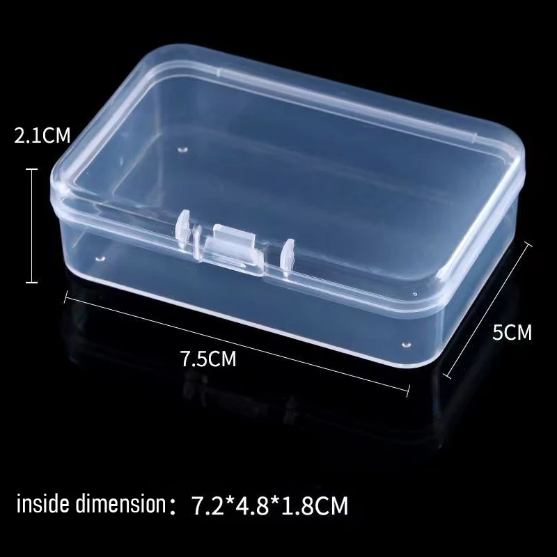 Mini Plastic Box Rectangular Box Translucent Box Packing Box Storage Box Dustproof Durable Strong Jewelry Storage Case Container