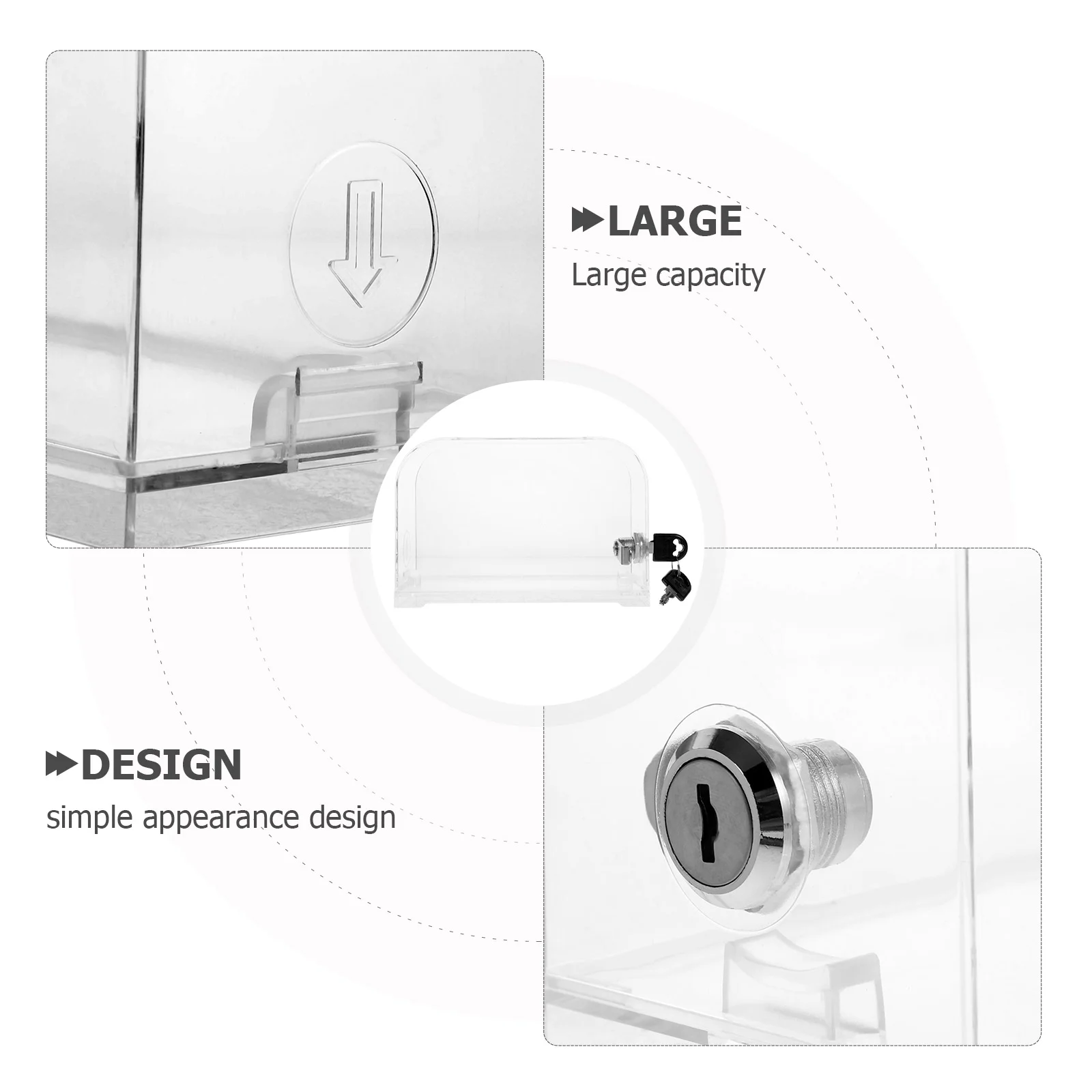 Business Card Box Please Office Cards Container Organizer Holder Acrylic Convenient Case