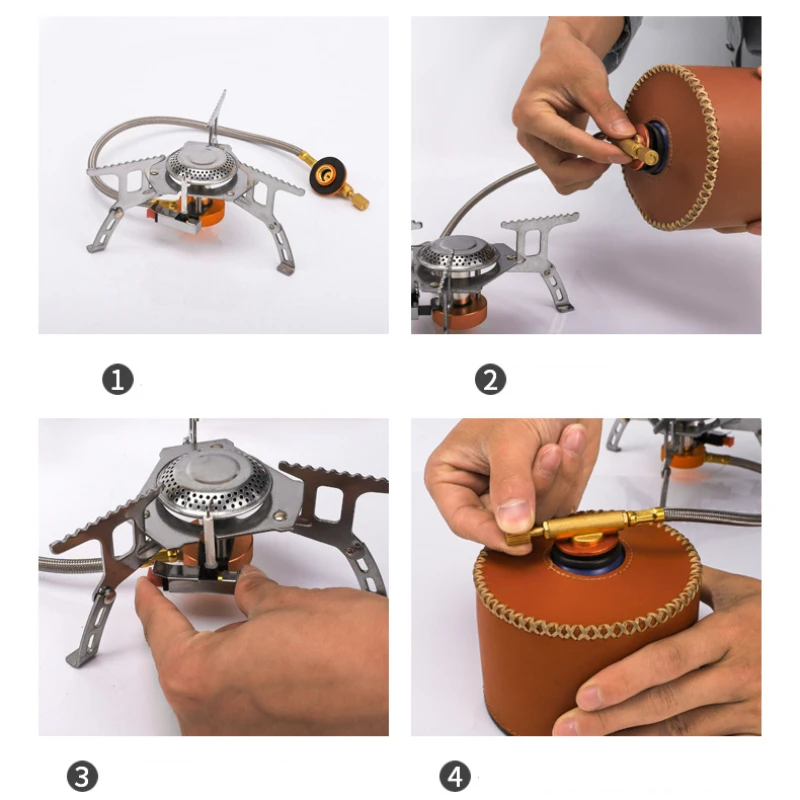 Mini Camping Gas Stove Portable Folding Outdoor Backpacking Stove Tourist Equipment For Cooking Hiking Picnic