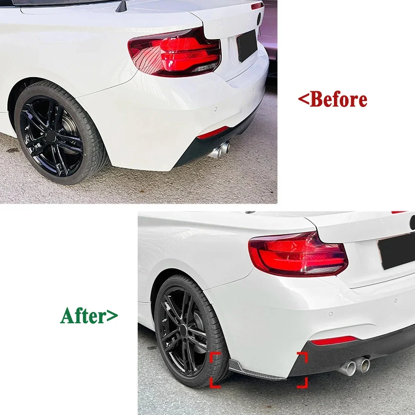 

Car Rear Wrapping Corner Spoiler for BMW 2 Series F22 F23 2015-2019 Rear Side Splitter Cover Auto Accessories Parts