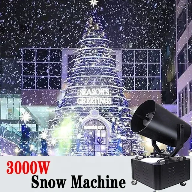 Stage Effect Professional 3000W Snow Maker Machine With Remote Indoor Outdoor Snowflake Machine For Christmas Party Events