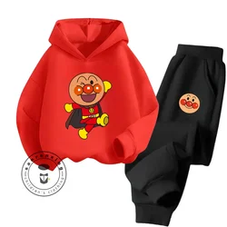 Popular Simple Anpanman Cartoon New Releases for Boys Girls Casual Wear Fun Graphics Everyday Style Fall Winter Hoodie Tracksuit