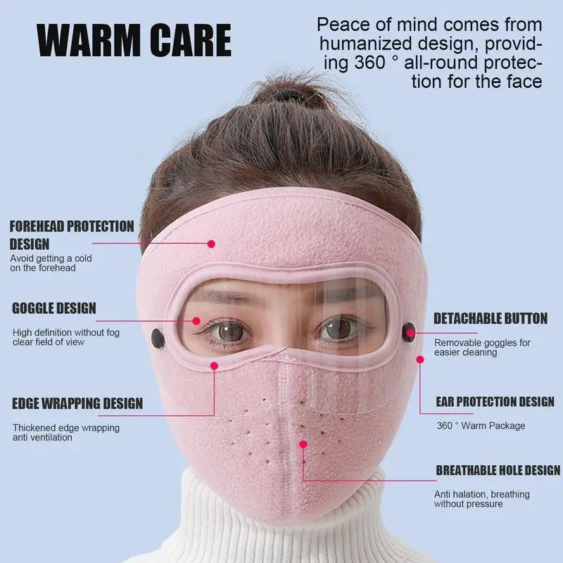 Cycling Masque Warm Cycling Face Cover Anti-Fog Masque Skin-Friendly Masque For Oudoor Sports For Skiing Riding Strolling