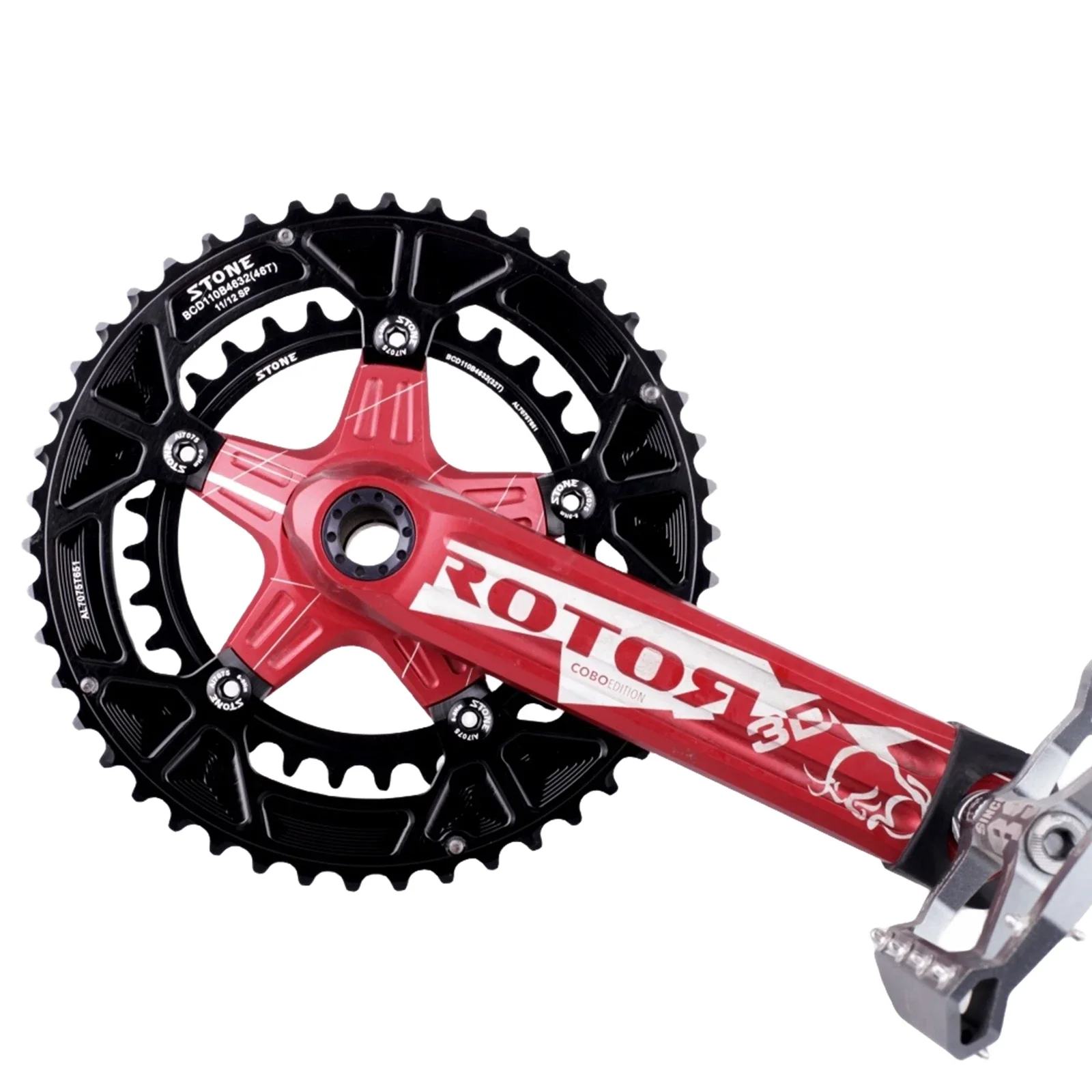 Shimano用ストーンダブルチェーンリング,12スピードロードバイク,5