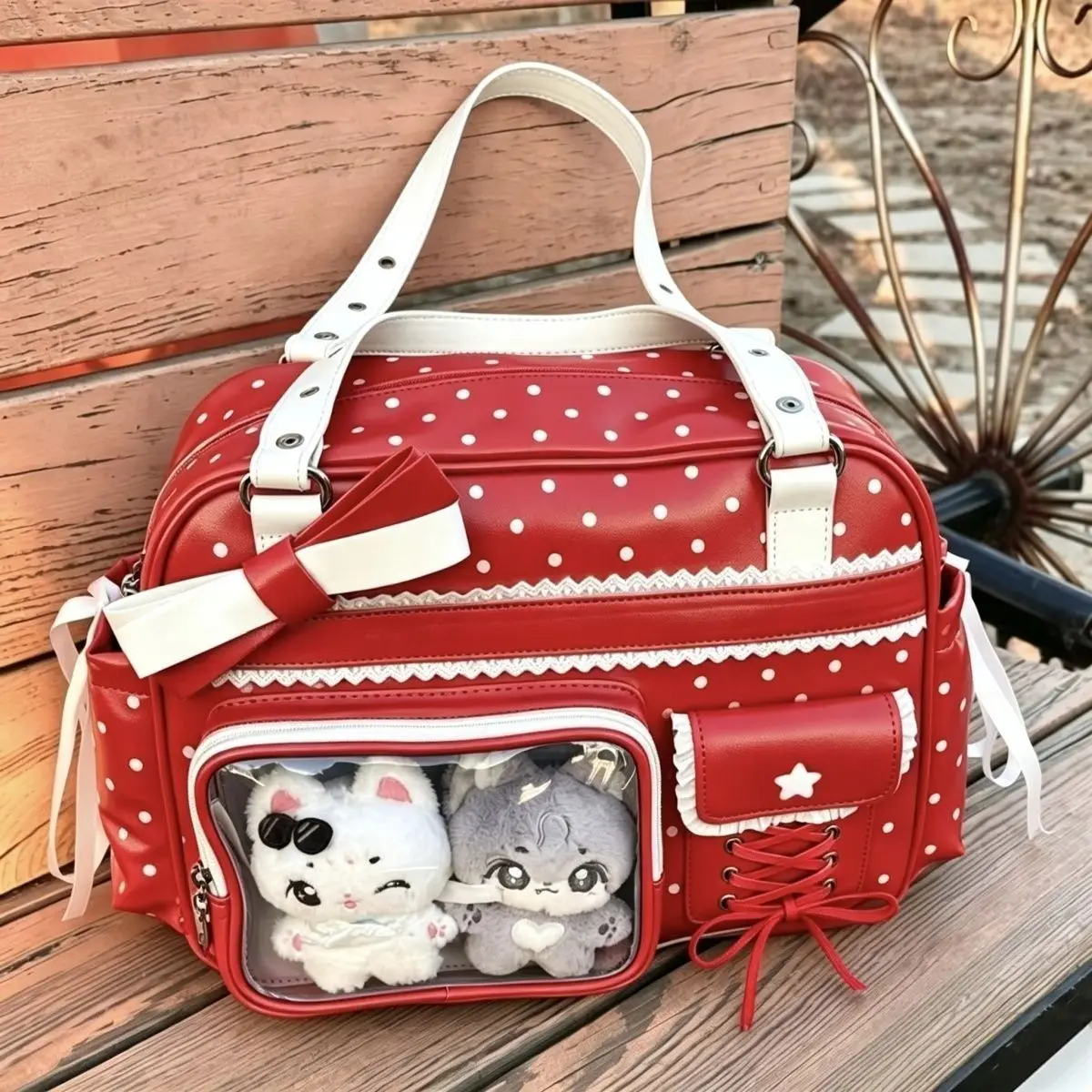 Polka Dot Lta Bag Concert Star Chasing Light Sign Baby Bag Backpack Girl Two-dimensional Comic Show Tote Shoulder Messenger Bags