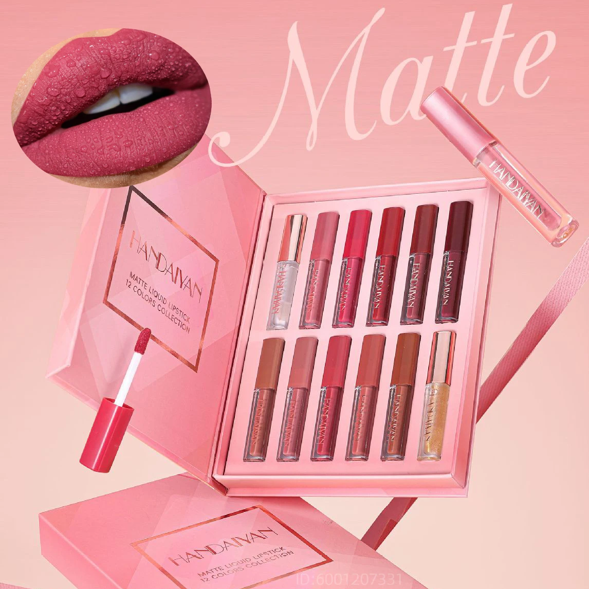 12colors Lips Makeup Matte Lipstick Lip Ink Waterproof Non-sticky Lip Gloss Lip Plumping Glossy Moisturizing Lip Glaze Cosmetics