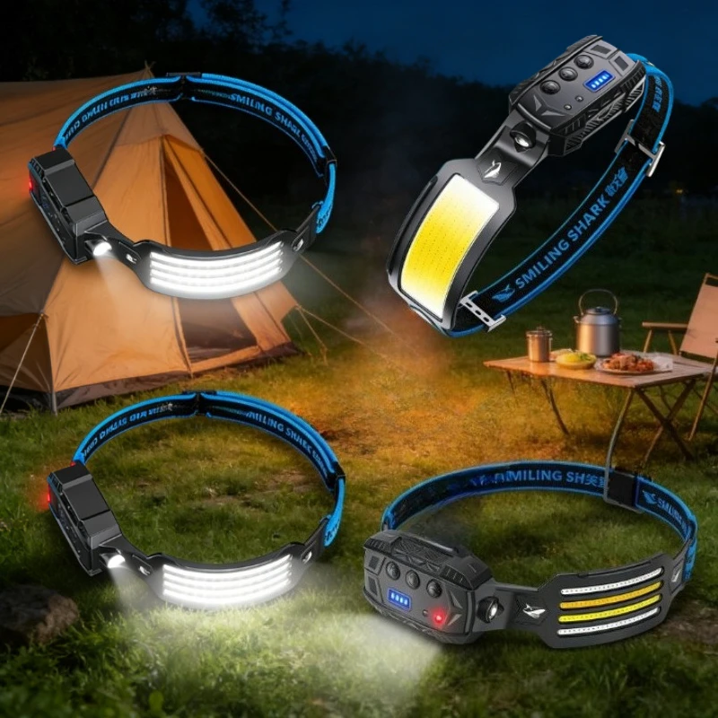 Smiling Shark LED Headlight TS-4 for Camping Fishing Ourdoor Hiking (2 Pack