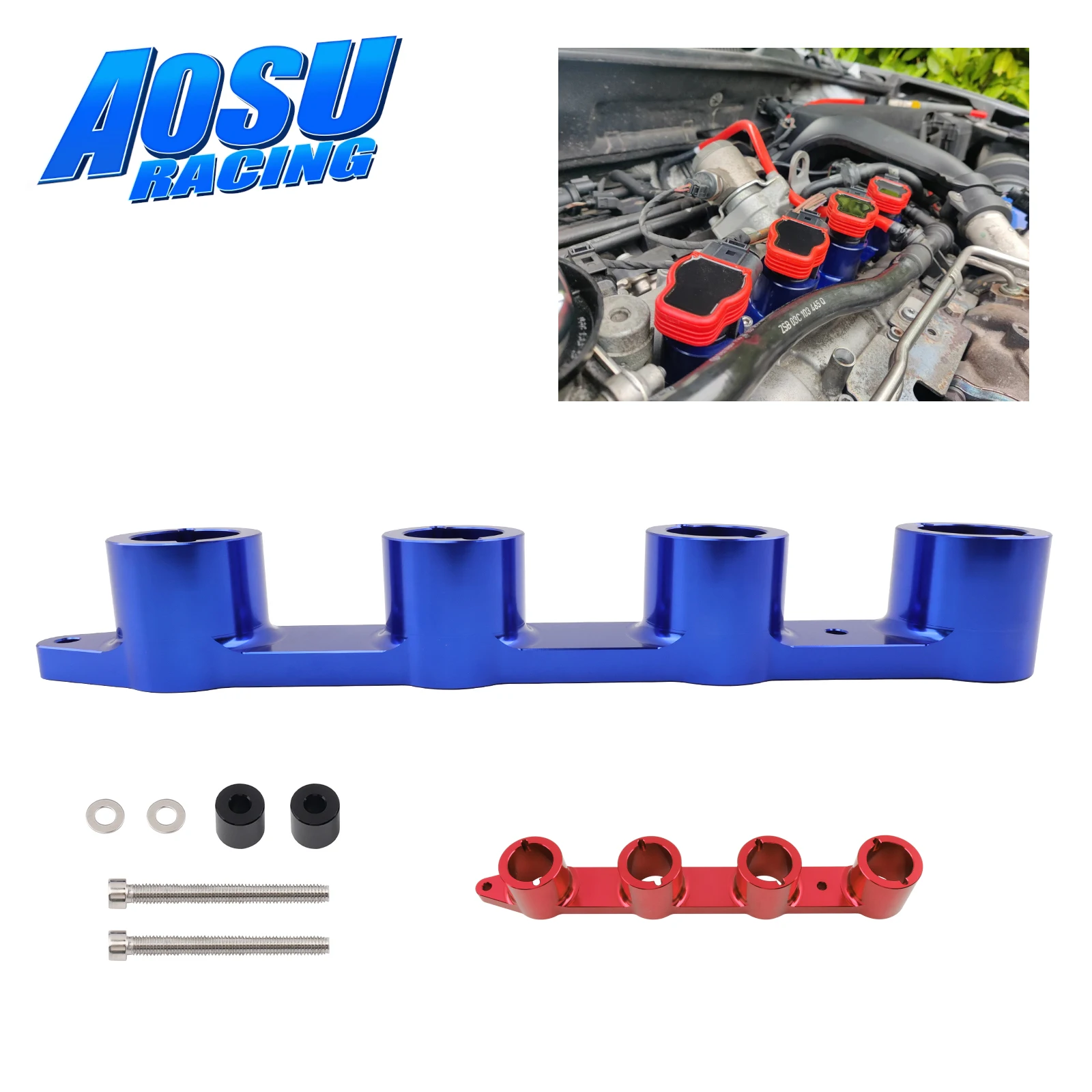 

For VW Golf R8 Ignition Coils Adapter Aluminium For Seat Ibiza 1.4 TSI EA111 Engine Improve Ignition Condition