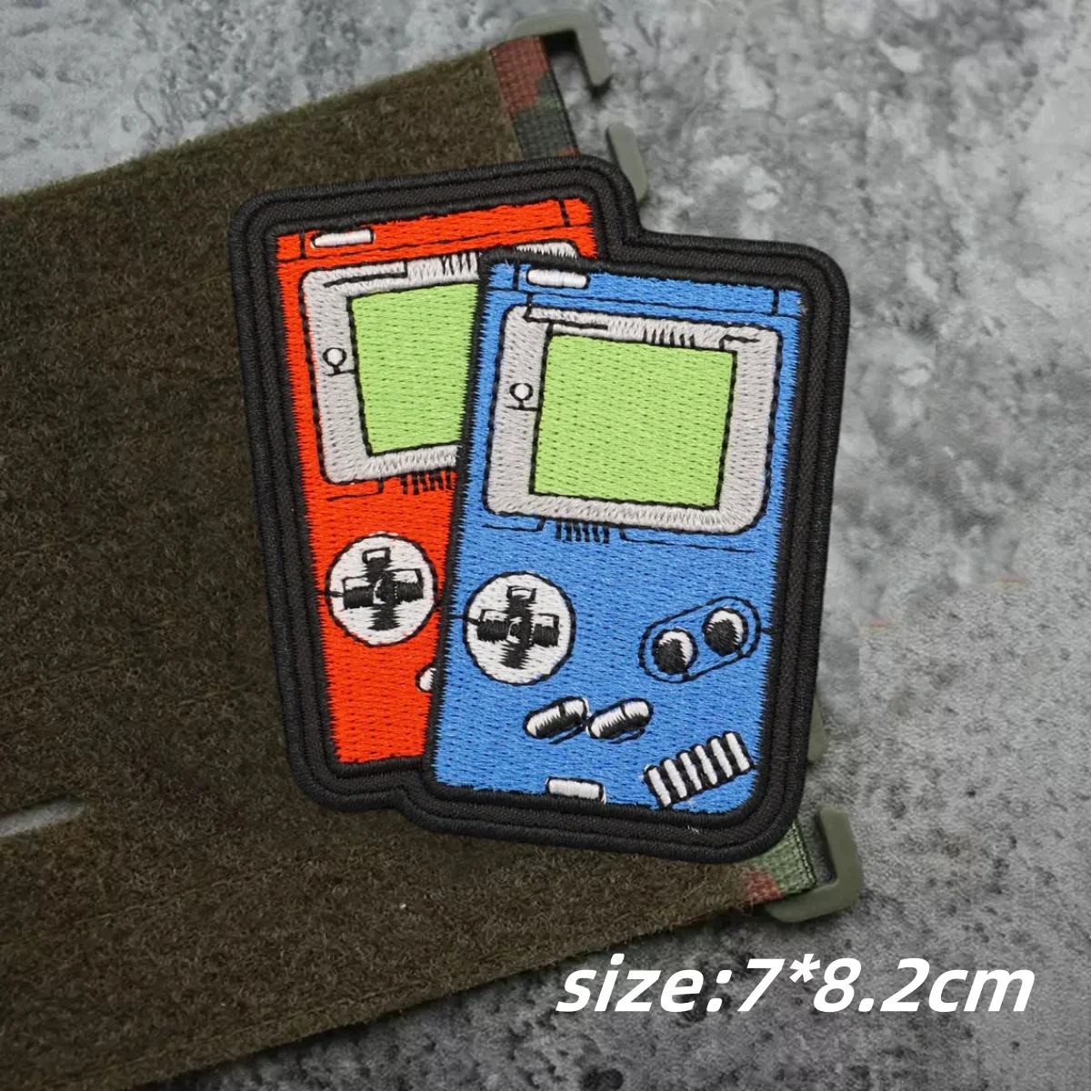 GAMEBOY Nostalgia Embroidered PVC Patch for Clothes Armband Tactical Equipment Hook and Loop Patches Backpack Stickers