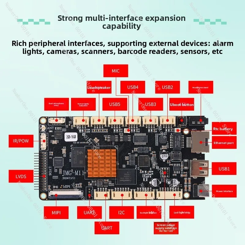 RK3568 RK3588 RK3576 Allwinner A133 Industrial Android Main Board, Development Board for Advertising Machine