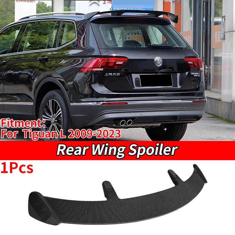 Carbon Fiber Rear Bumper Trunk Roof Spoiler Wing Lip New Adjustable Exterior Decoration Accessories For VW Tiguan L 2009-2023