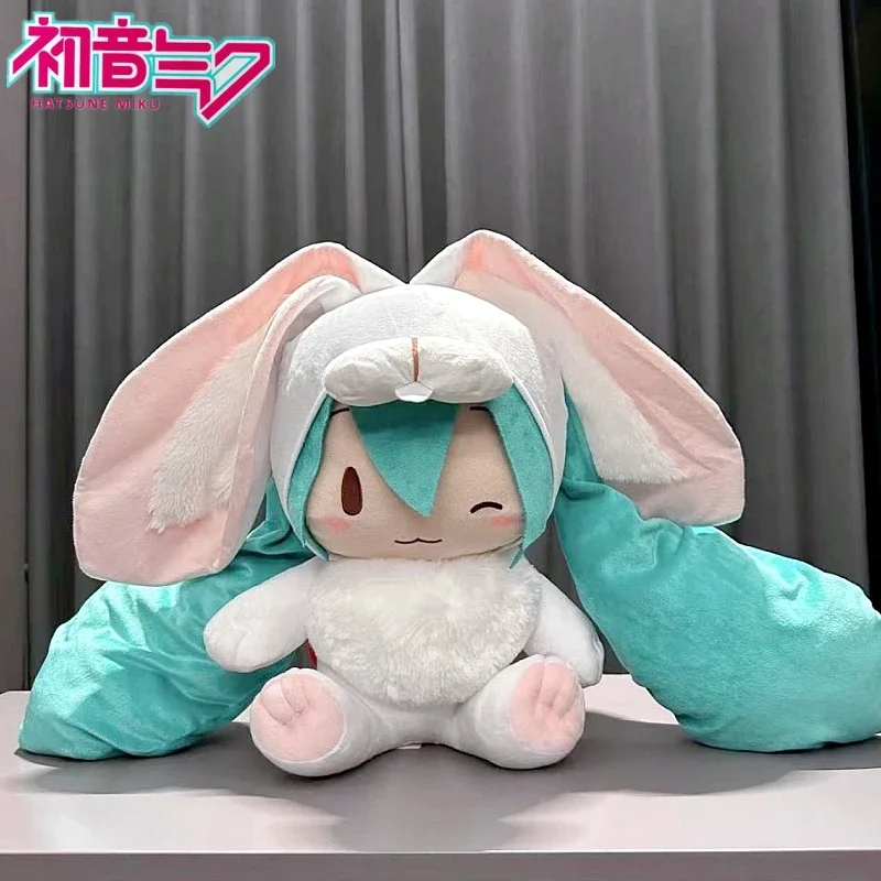 Original Sega Hatsune Miku Vocaloid Rabbit Year Plush Toy Miku Fufu 40cm Anime Figurine Collection Plush  For Boys Toys Gift