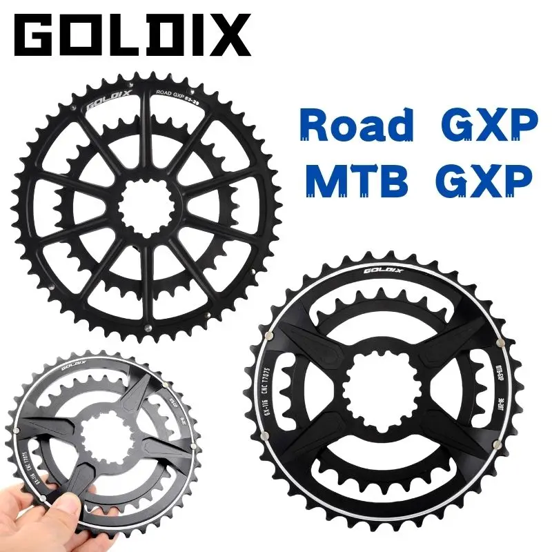 GOLDIX ForGXP Double Chainring 36-26T 38-28T MTB 50-34/52-36/53-39T Road Bike Aluminum Alloy  Chain wheel 9/10/11/12 Speed