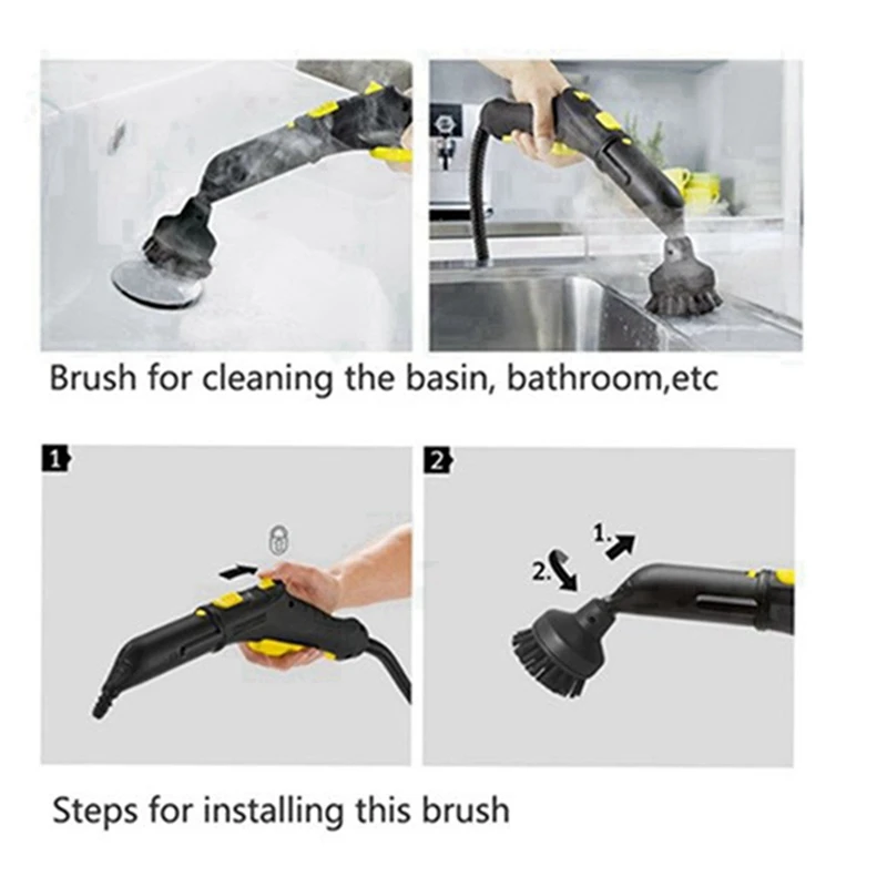 Boquilla potente para Karcher SC1 SC2 SC3 SC4 SC5, accesorios de aspiradora a vapor, cabezal de cepillo de limpieza, 2 uds.