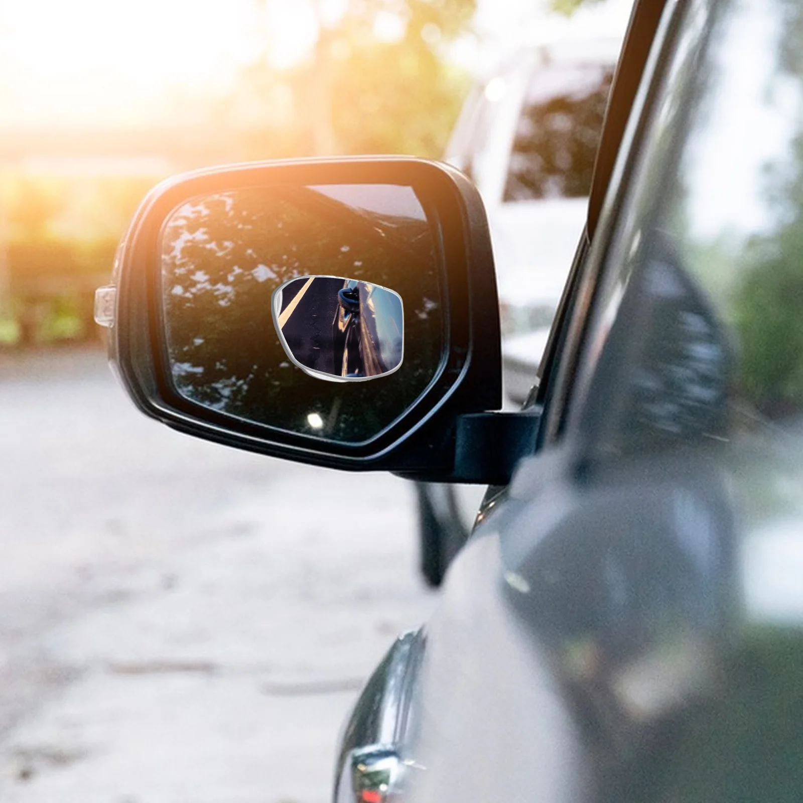 

2 шт. автомобильное вспомогательное зеркало для слепых зон, белое, компактный дизайн, панорамное зеркало на присоске, зеркало заднего вида для безопасности вождения автомобиля