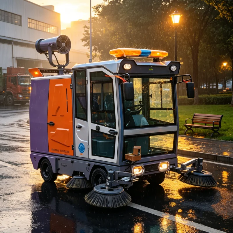 customized Heavy Duty Electric Ride on Sweeper Industrial Floor Cleaner Automatic Commercial Road Sweeper for Large Lot