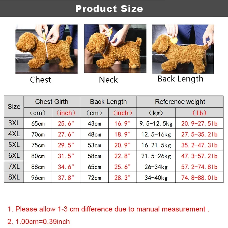 Large Dog Clothes Full Cover Jumpsuit Pajamas Big Dog Long Sleeve Bodysuit Samoyed Labrador Golden Retriever Outfit 3XL- 8XL