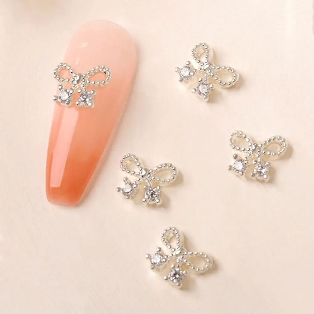 Accessories Love Heart Gold Color Bow Nail Art Rhinestones Hollow Nail Drills Zircon Nail Jewelry Stars Nail Art Decorations