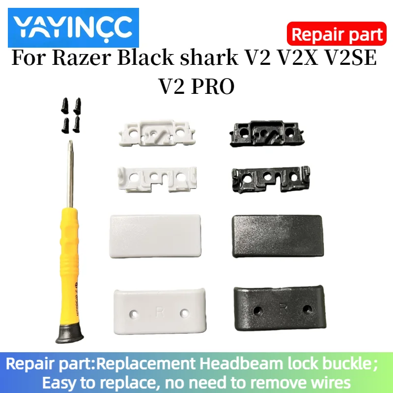 Molde hecho a sí mismo, fácil de reemplazar, hebilla de bisagra de plástico para Razer Black shark V2 V2X V2SE V2 PRO, piezas de repuesto para auriculares