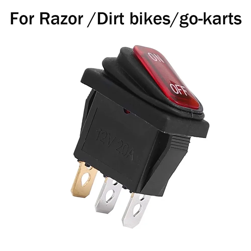 15A 250V/20A 125V Electrical Equipment Power Rocker Switch For Gokarts KCD3 3Pin Rocker Switch for Razor Electric Scooter Parts