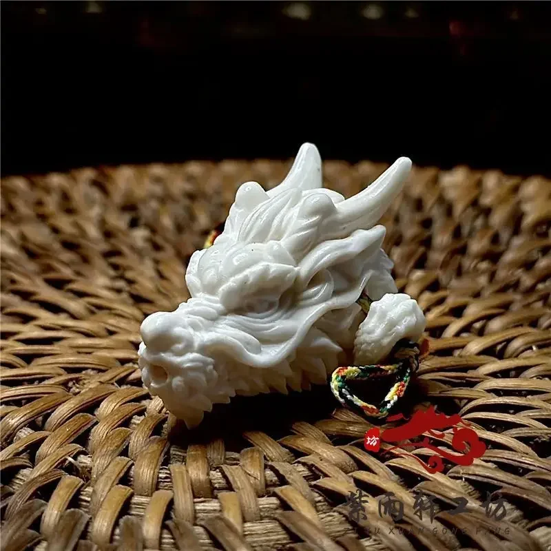 The Real Antler Yulong Tee Buddha Head Bead Bodhi Bracelet Pendant DIY Accessories Panlong Stereo Carving Chinese Loong Head