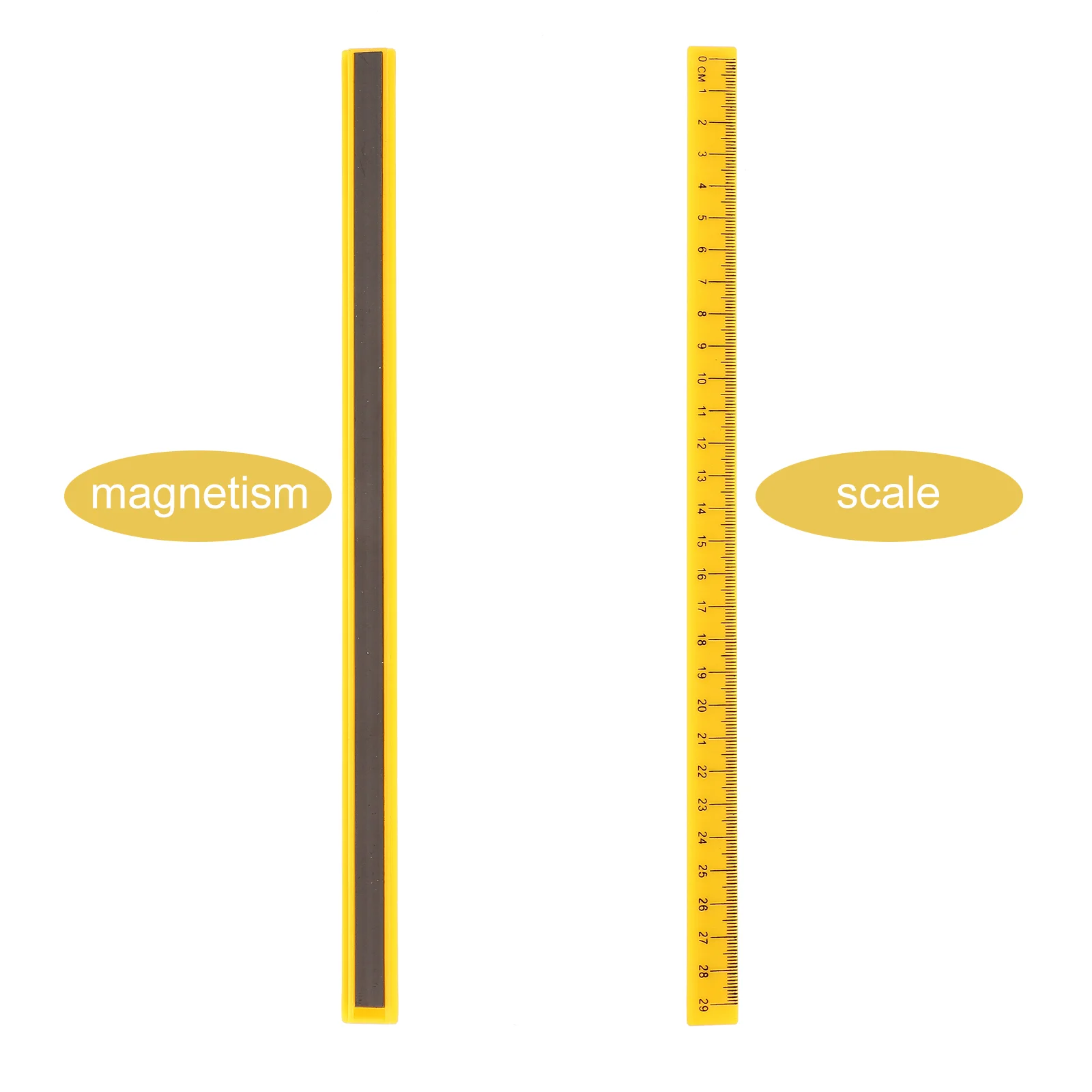Imagem -05 - Régua Magnética de Plástico Novidade Réguas Acessório de Estudante com Centímetros para Estudantes Trabalho Flexível Peças