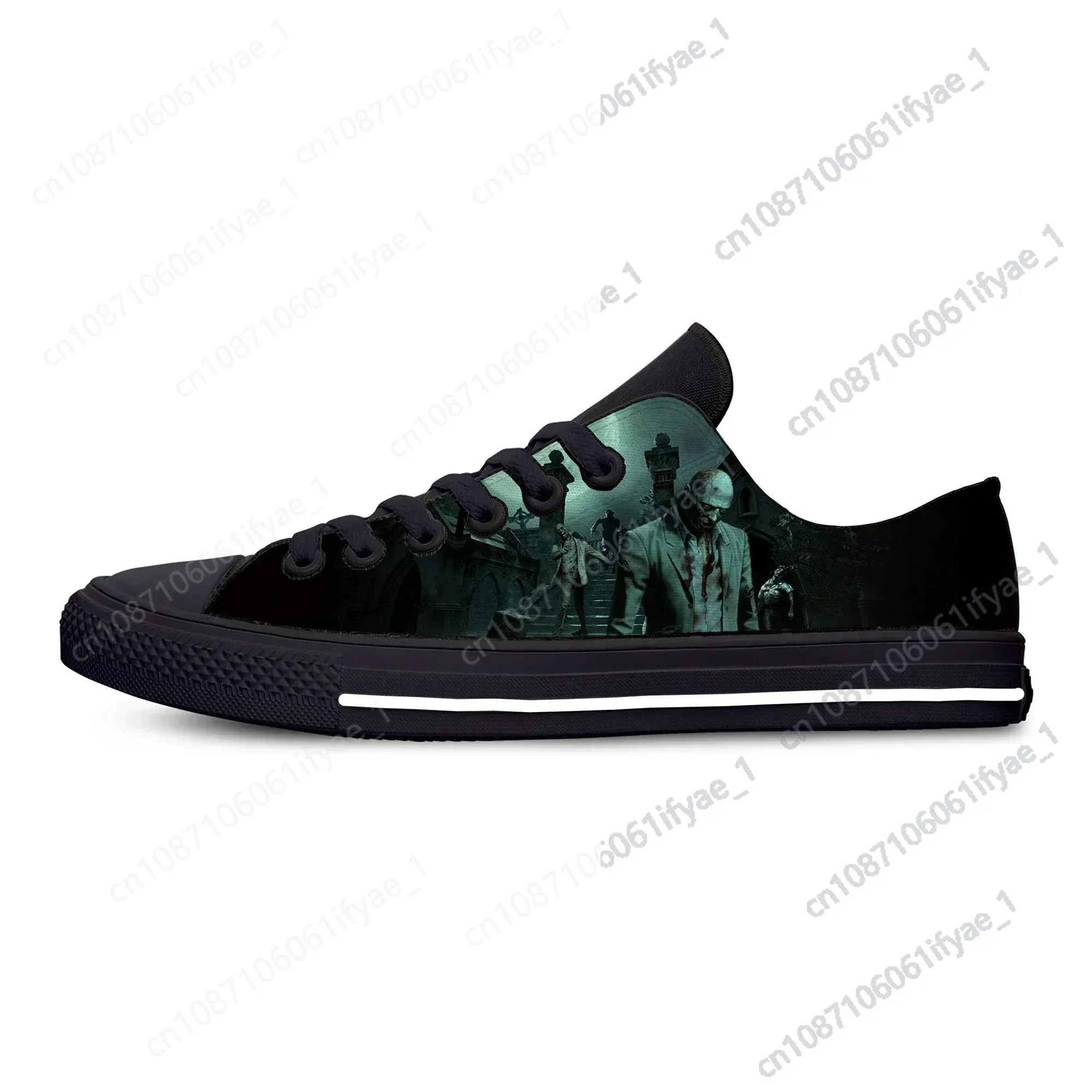 Caliente Cool Goth Devil gótico Punk Grunge Horror Halloween zapatos casuales Low Top ligero transpirable hombres mujeres tablero zapatos personalizados