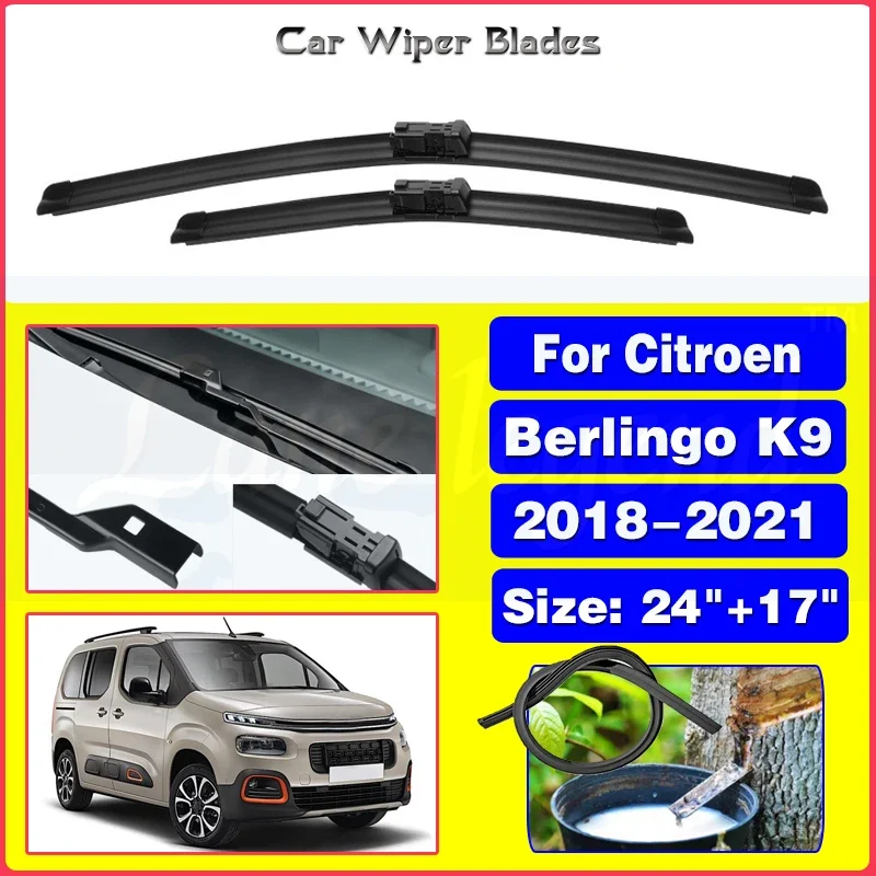 Ruitenwisser Voor Wisserbladen Voor Citroen Berlingo K9 2018 2019 2020 2021 Voorruit Voorruit Voorruit 24 "+ 17"