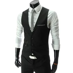 2024 Dress Vests For Men Slim Fit Mens Suit Vest Male Waistcoat Gilet Homme Colete masculino social Formal Business Jacket 4XL