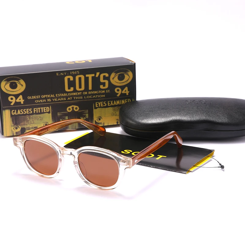 

Johnny Depp Polarized Sunglasses Man Lemtosh Sunglasses Women Luxury Brand Designer Vintage Acetate Frame Driver's Goggles