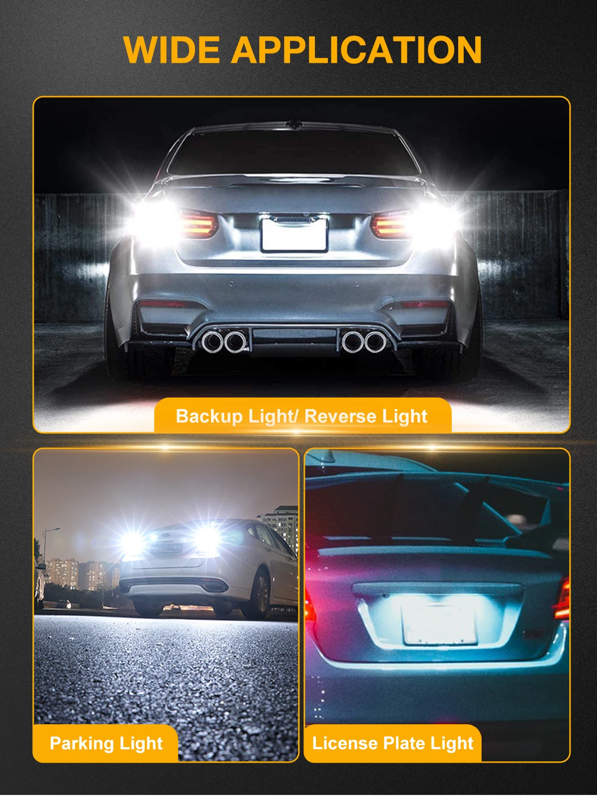BA15D LED 1142 1076 Auto Reverse Light White/4300K 6V 12V 24V for Car Truck License Plate Lamp Side Marker Brake Parking 2Pcs