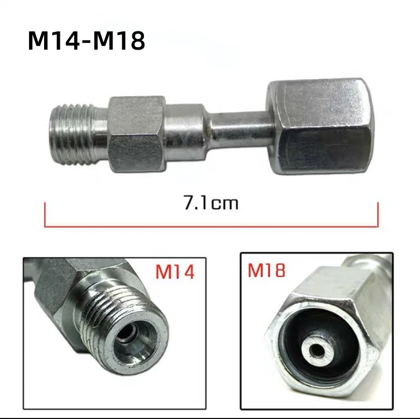 Diesel Oil Tube Conversion Joint Common Rail Injector Pipe Connector Oil Hose Adaptor M12 M14 M16 M18