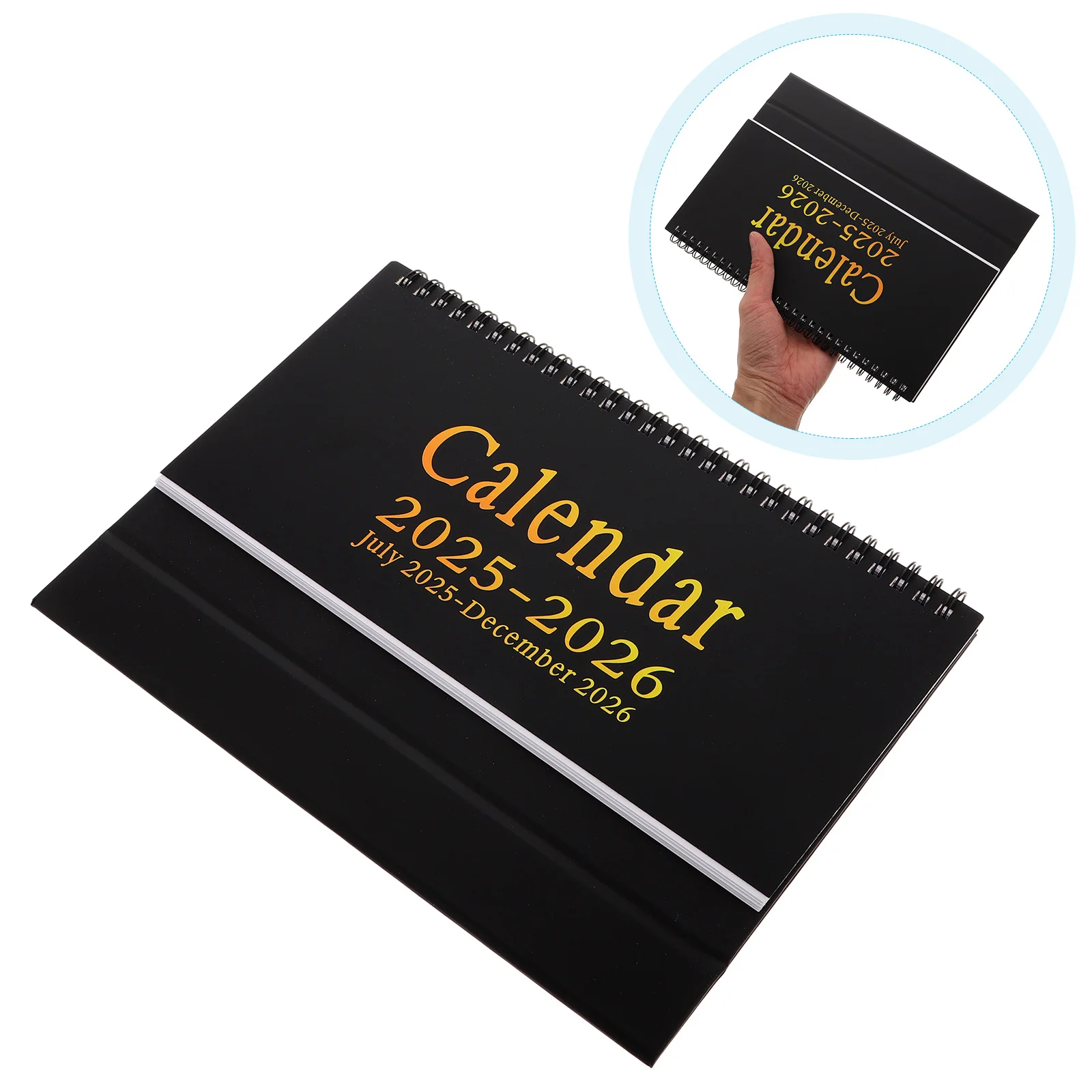 

2026 English Desk Calendar Flip Mini Desktop Ornament Daily Iron Ring Planner 2025