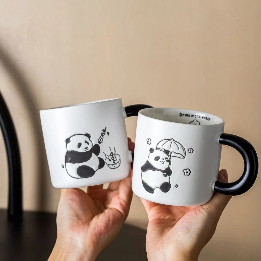 

Cute 380ml Panda Ceramic Mug For Milk and Coffee