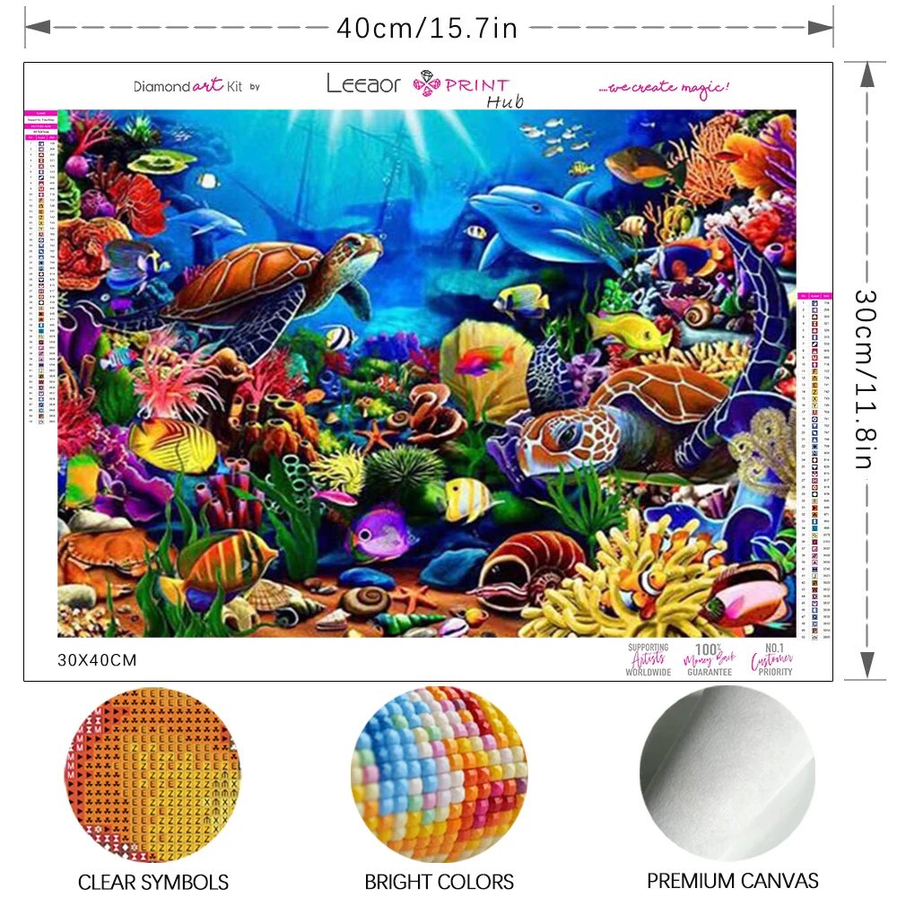 Diamond Painting The Underwater World Diamond Mosaic Embroidery Cross Stitch Kit Color Art Picture Home Decor Kid Handmade Gifts